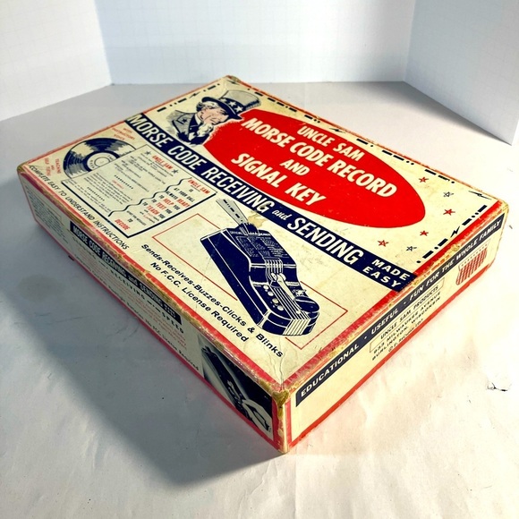 Vintage 50’s Morse Code Signal Key and Instructional 45 RPM Vinyl Record - Picture 6 of 11